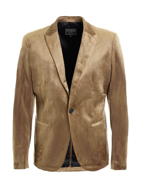 Blazer En Velours Coupe Classique Guess Doré