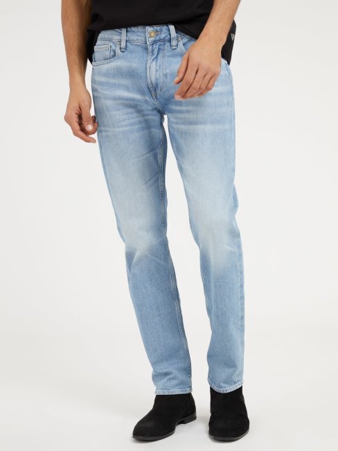 Guess Pantalon En Denim Coupe Slim Bleu Clair
