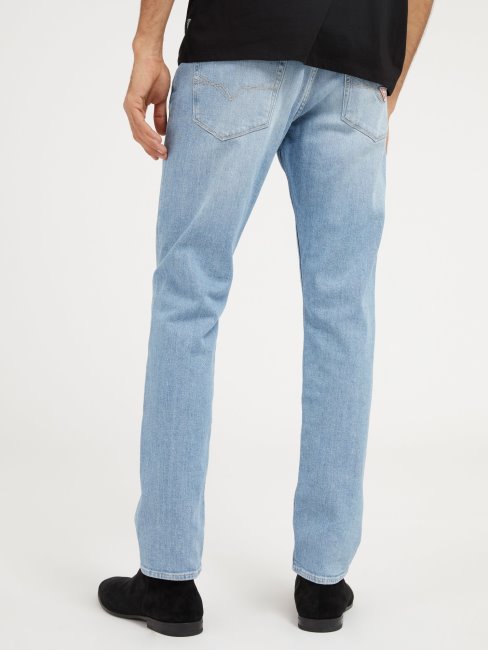 Guess Pantalon En Denim Coupe Slim Bleu Clair