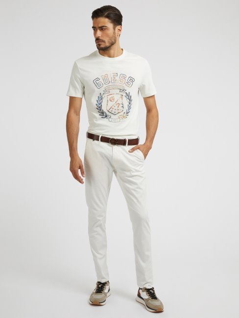 T-shirt Avec Logo Embossé Sur Le Devant Blanc Guess
