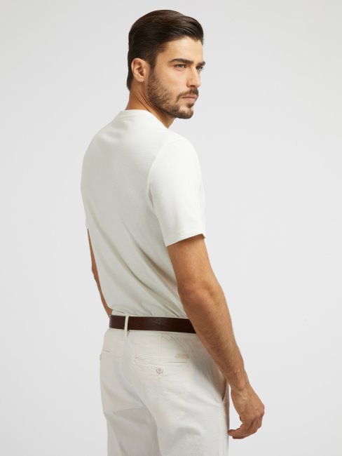 T-shirt Avec Logo Embossé Sur Le Devant Blanc Guess