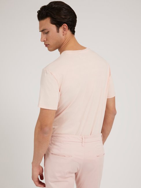 Tee Shirt Col Roulé Rond Beige Guess