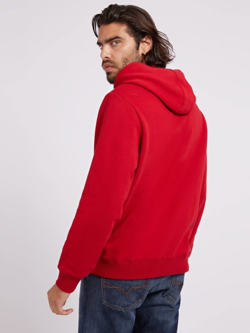 Sweat à Capuche Logo Guess Rouge