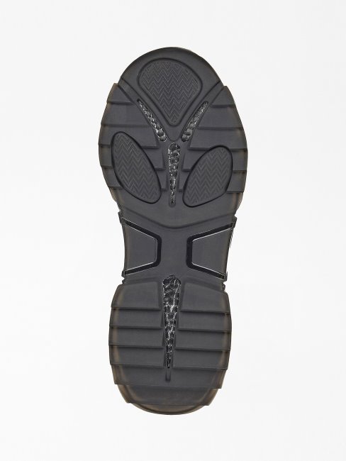 Chaussures De Course Massa En Véritable Cuir Noir Guess