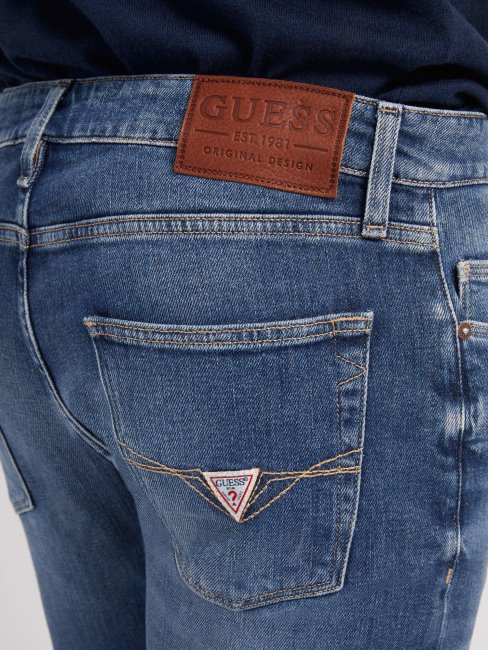 Pantalon Denim Coupe Skinny Tendance Guess Bleu