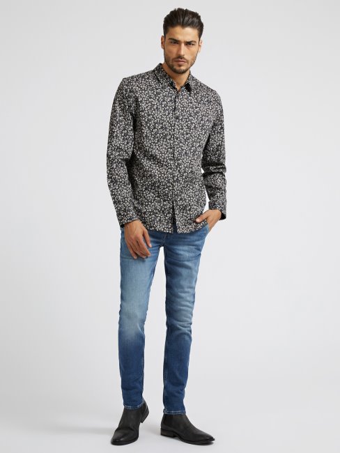 Pantalon Denim Coupé Skinny Guess New Bleu