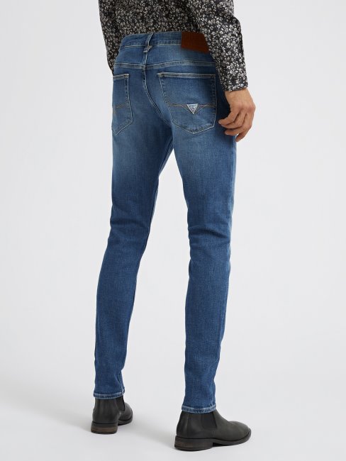 Pantalon Denim Coupé Skinny Guess New Bleu