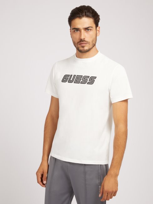 Tee Shirt Lgoo Devant Guess Blanc