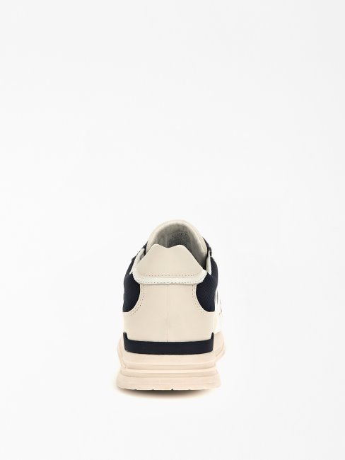 Guess Enna Chaussure De Course à Empiècement En Cuir Blanc