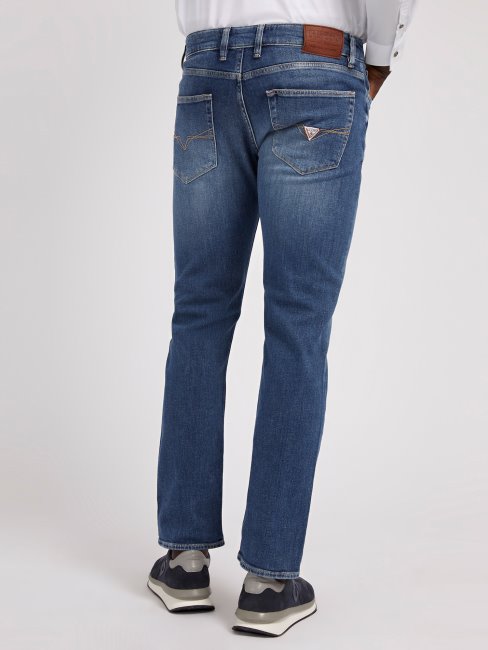Nouveau Pantalon En Denim Coupe Slim Bleu Guess