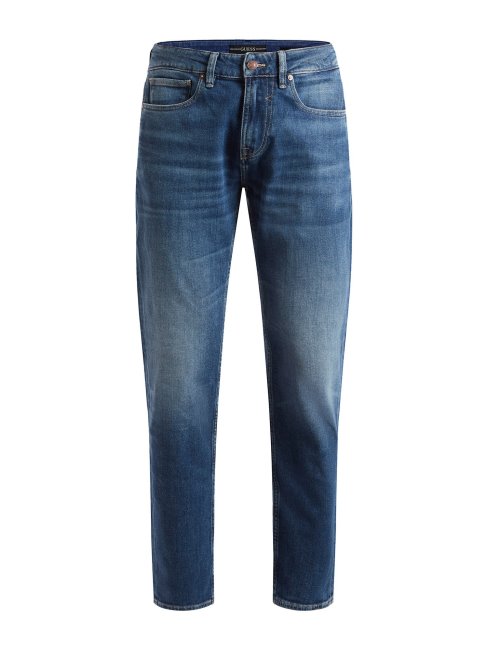 Nouveau Pantalon En Denim Coupe Slim Bleu Guess