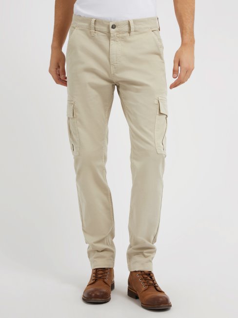 Guess Slim Fit Pantalon Cargo Beige