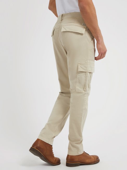 Guess Slim Fit Pantalon Cargo Beige