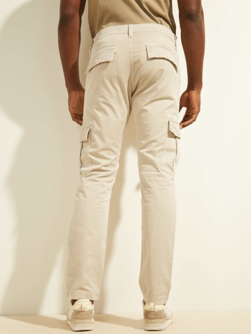 Guess Slim Fit Pantalon Cargo Beige