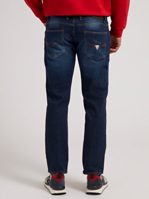 Guess Pantalon En Denim Coupe Slim Bleu Tendance