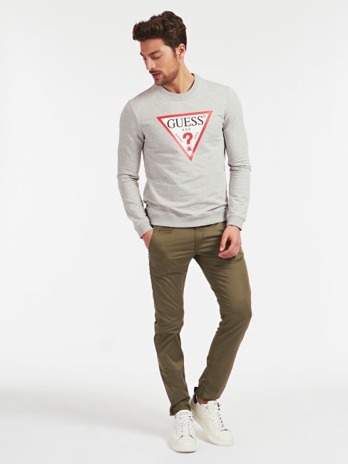 Sweat Gris Logo Triangle Guess