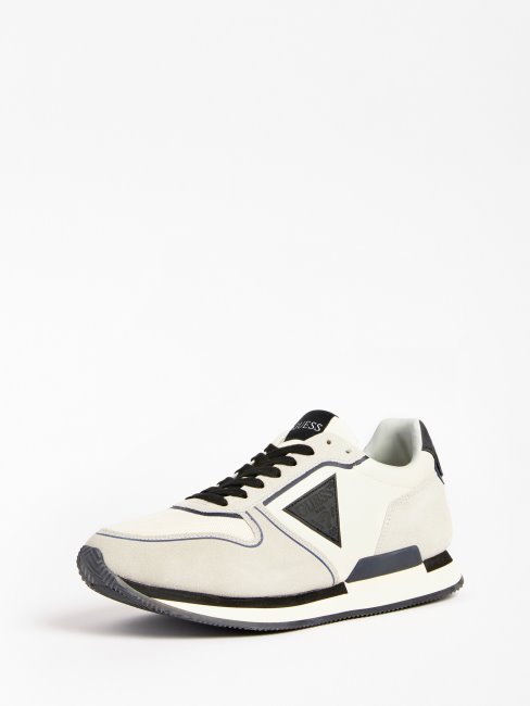 Guess Potenza Chaussure De Course à Empiècement En Daim Gris Multi