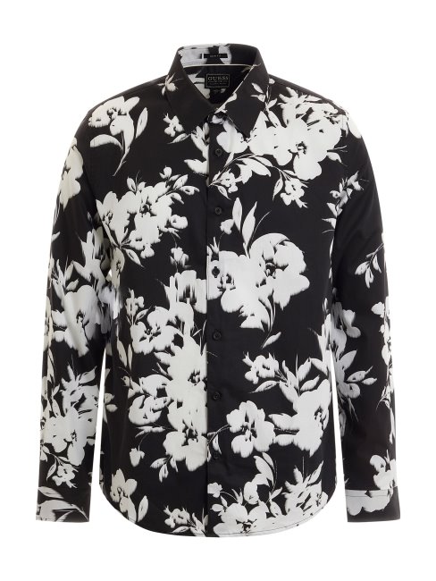 Chemise Imprimé Fleuri Guess Noir