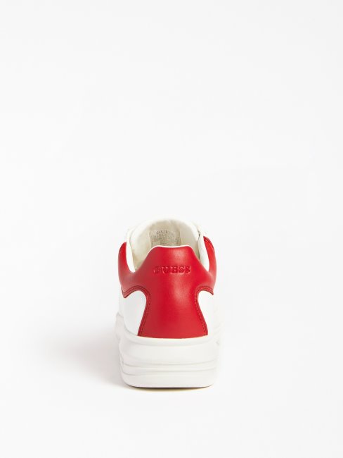 Guess Vibo Baskets En Cuir Mélangé Rouge Multi