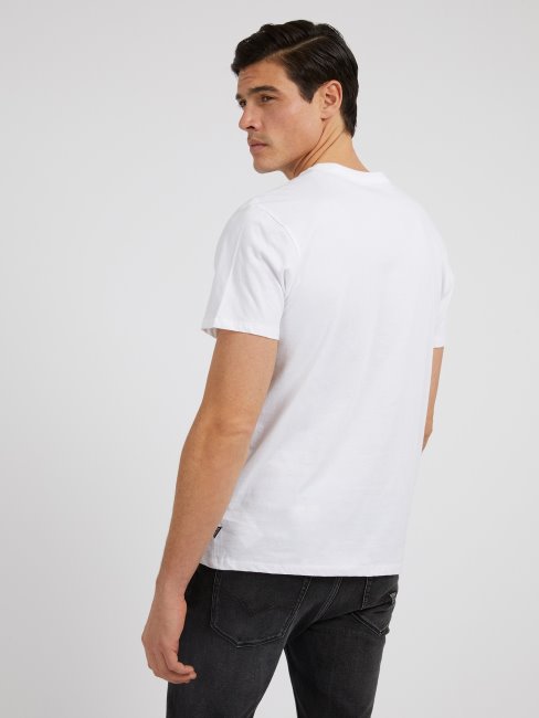Tee Shirt Guess Blanc Logo Foil