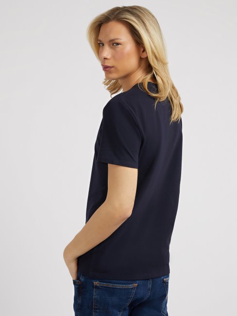 Tee Shirt Guess Coupe Slim Bleu