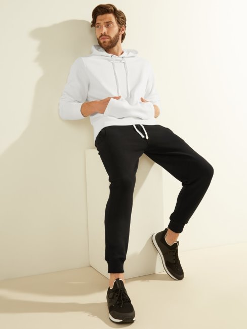 Sweat à Capuche Logo Guess Blanc