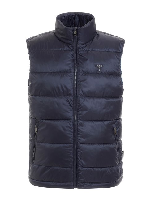 Gilet Matelassé Bleu Super Léger Guess