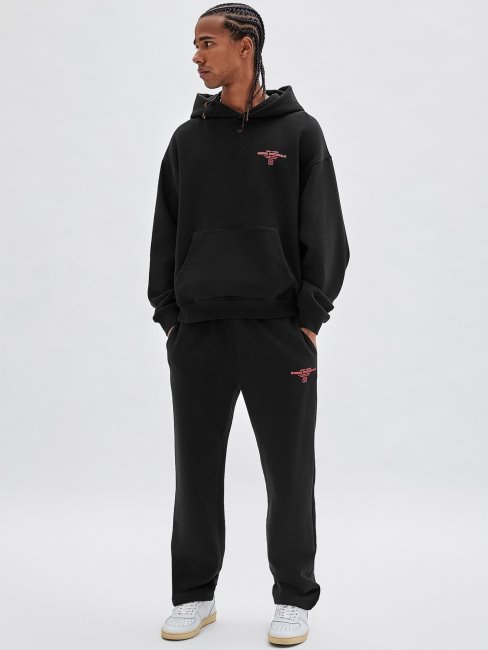 Guess Pantalon De Jogging Avec Logo Sur Le Devant Noir