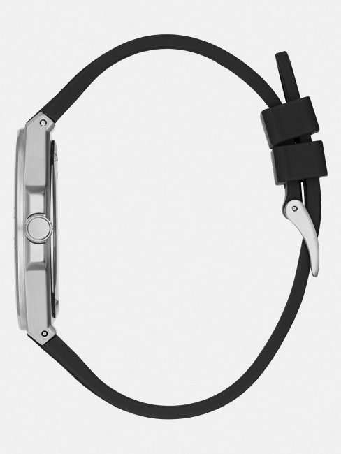 Montre Calendrier En Silicone Noir Guess