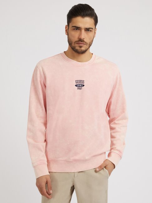Sweat Petit Logo Brodé Guess Rose