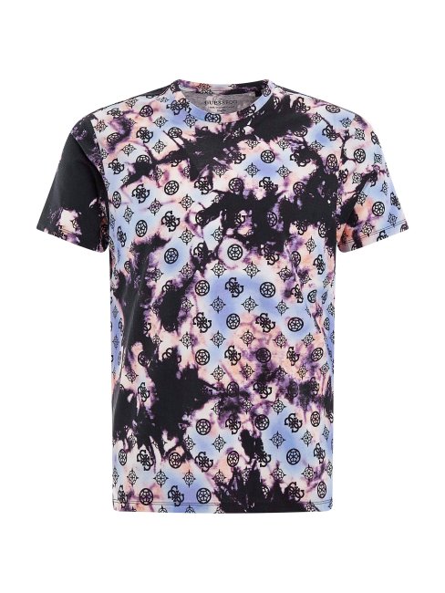 T-shirt Guess Tie-dye Logo Noir Multi