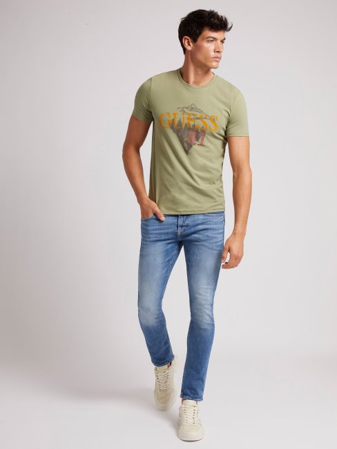 Nouveau Pantalon En Jean Coupe Skinny Bleu Guess