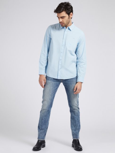 Chemise Bleu Clair Guess Coupe Classique