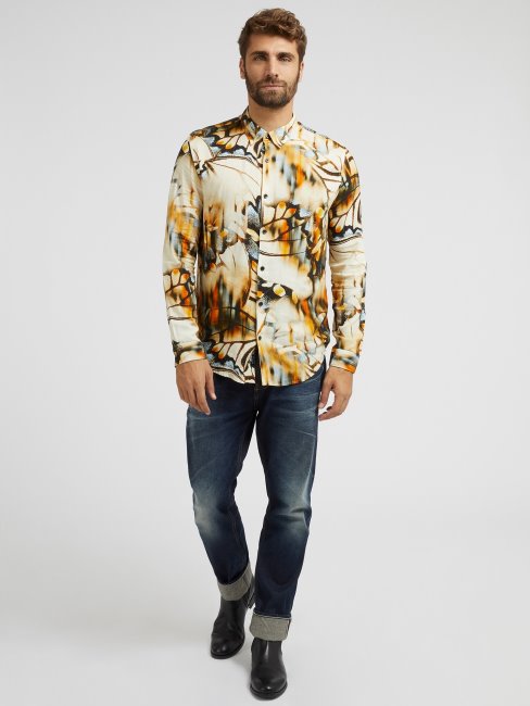 Chemise à Imprimé Papillons Motif Guess Multicolore