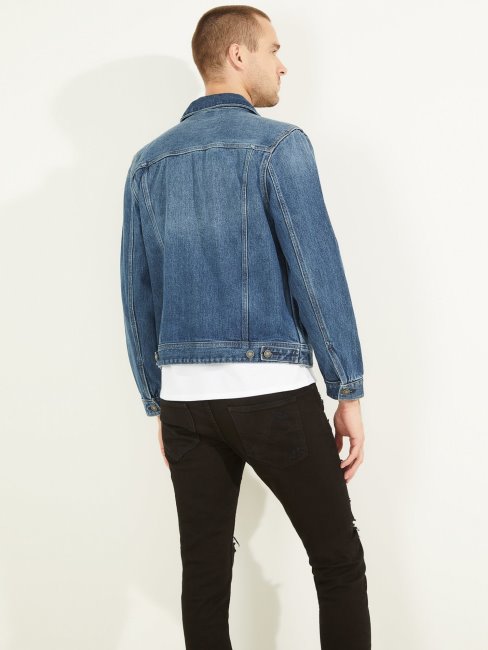 Nouvelle Veste En Jean Regular Fit Bleue Guess