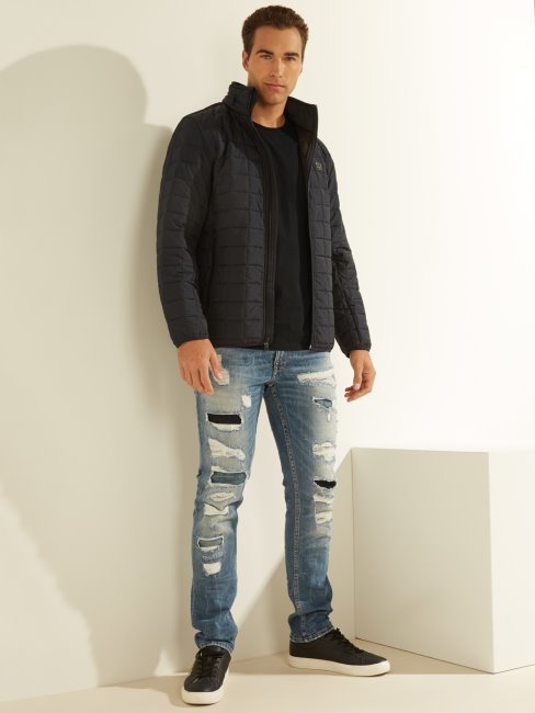 Doudoune Guess Bleu Nouvelle Tendance