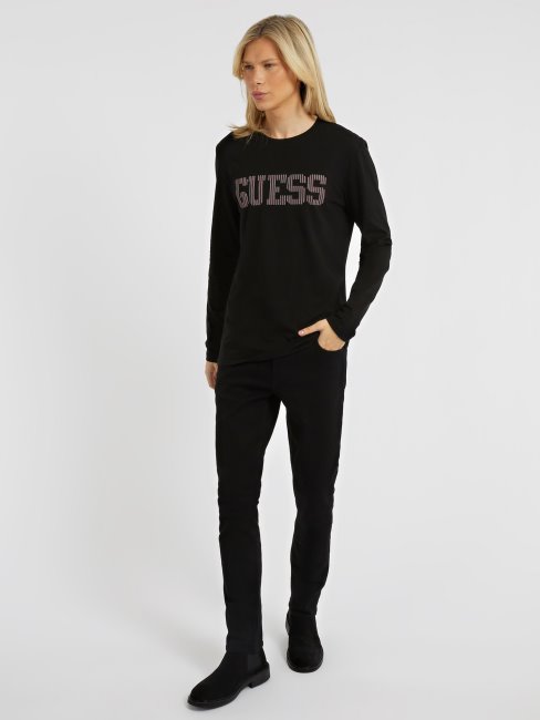 Pantalon En Jean Skinny Noir Guess