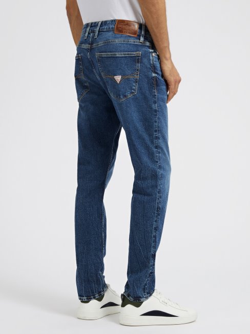 Nouveau Pantalon En Denim Coupe Slim Bleu Guess