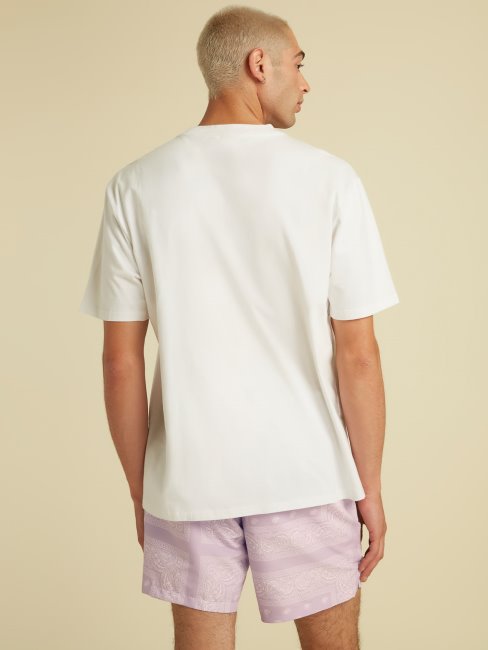 T-shirt Blanc Avec Logo Sur Le Devant