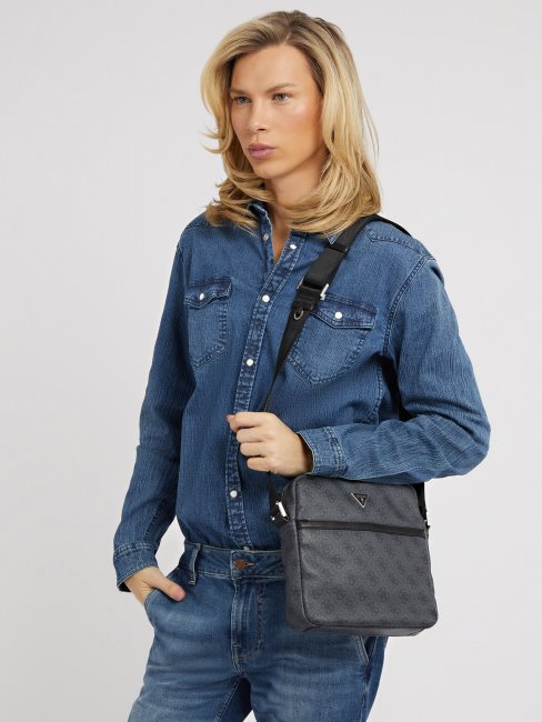 Sac à Bandoulière Vezzola Smart 4g Logo Noir Guess