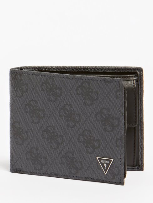 Portefeuille Vezzola 4g Logo Noir Guess
