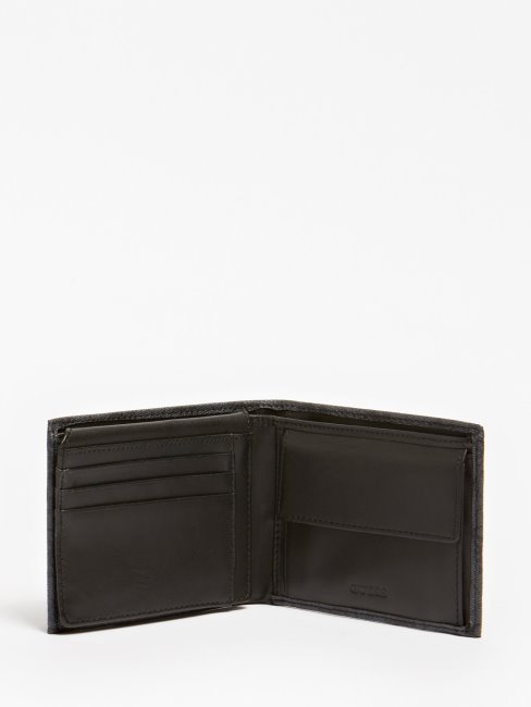 Portefeuille Vezzola 4g Logo Noir Guess