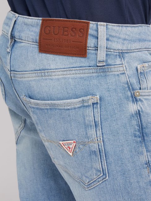 Pantalon En Jean Bleu Clair Guess Coupe Skinny