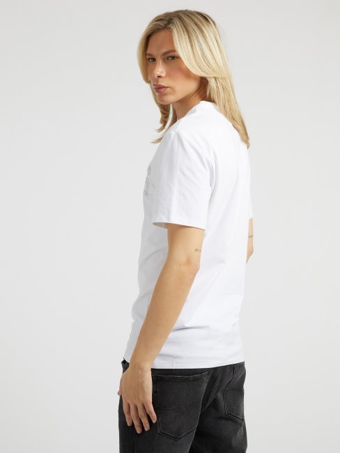 Nouveau T-shirt Logo Devant Blanc Guess