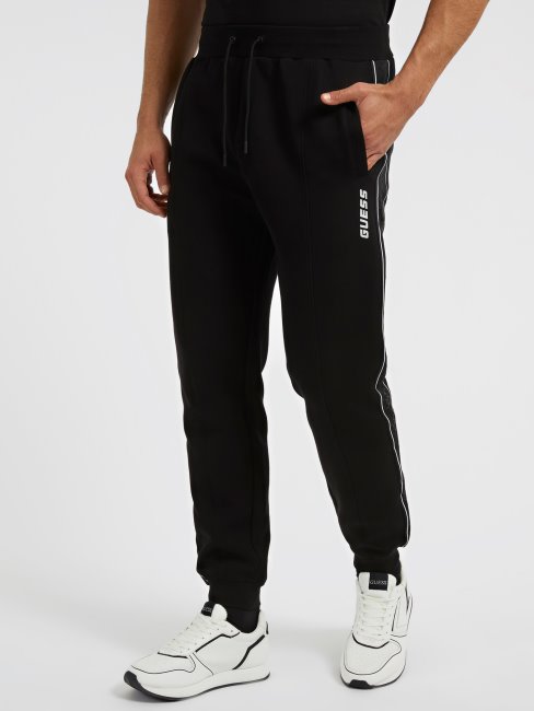 Guess Pantalon De Jogging Noir à Logo Sur Le Côté