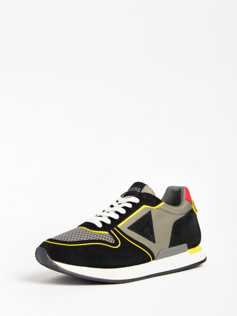 Chaussure De Course à Empiècement En Daim Multi Potenza Gris Guess