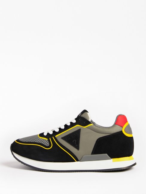 Chaussure De Course à Empiècement En Daim Multi Potenza Gris Guess