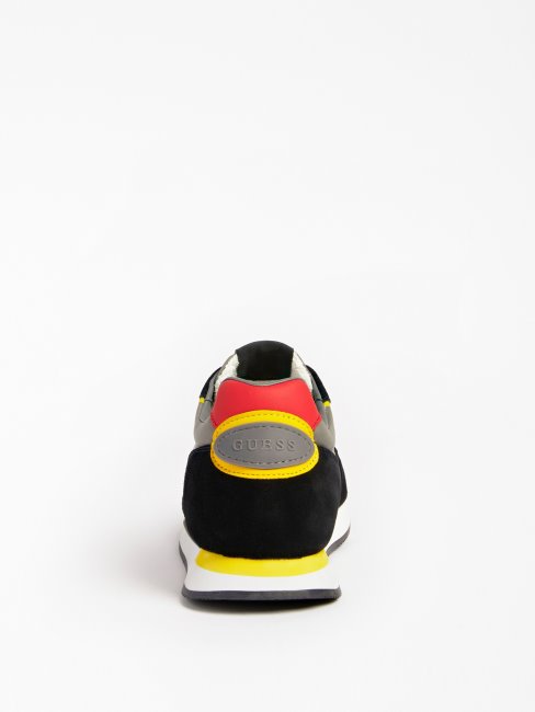 Chaussure De Course à Empiècement En Daim Multi Potenza Gris Guess