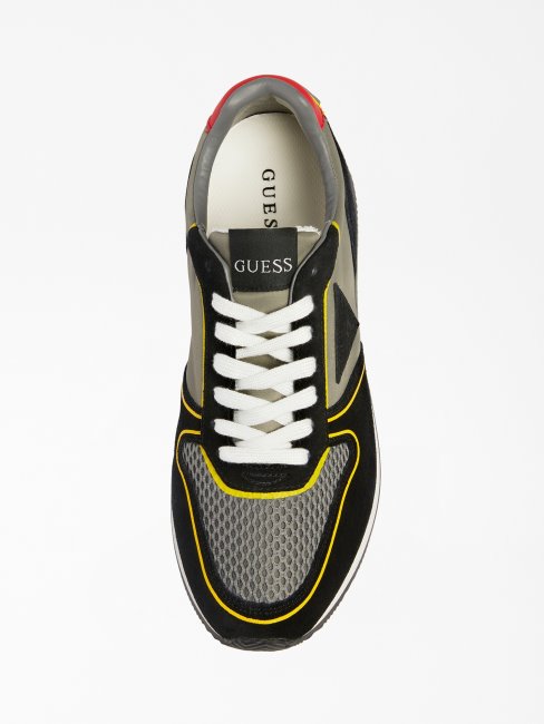 Chaussure De Course à Empiècement En Daim Multi Potenza Gris Guess