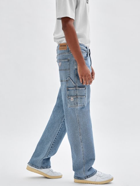 Pantalon Denim Menuisier Bleu Guess